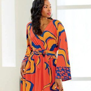 NWOT Ashro Tawny Faux Wrap Dress